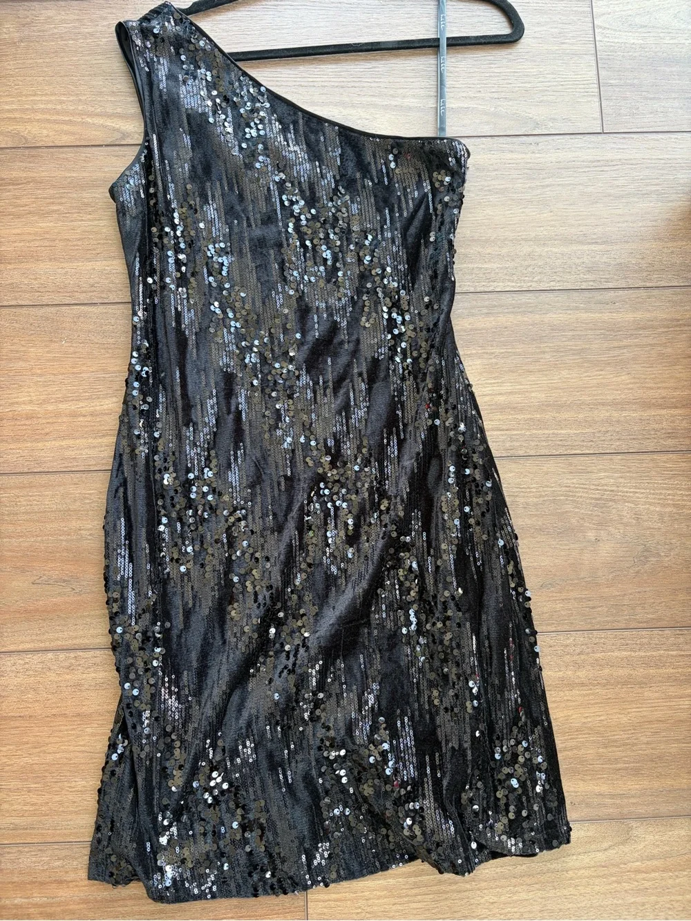 Nicole Miller Black Sequin Top